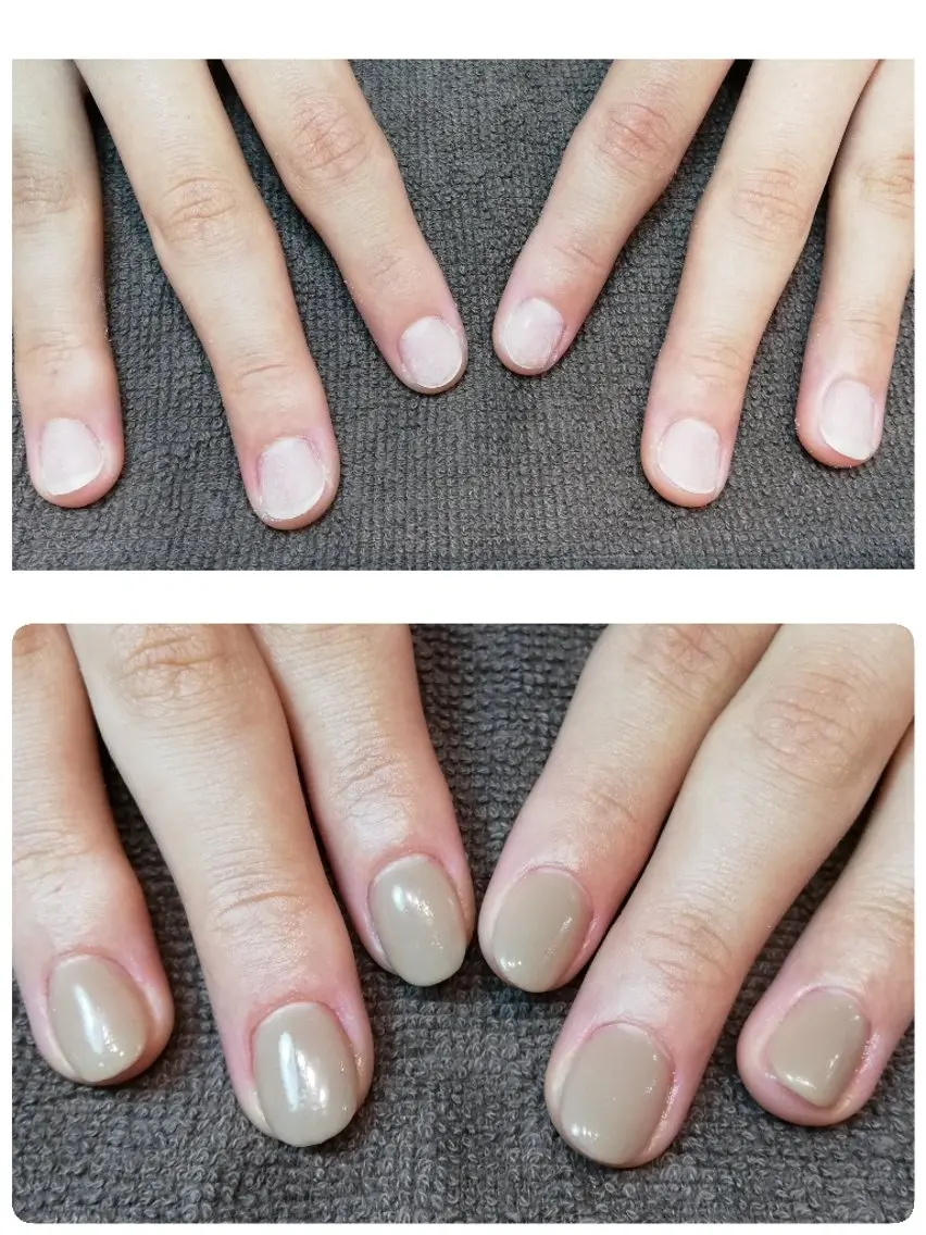 ネイル ワンカラーネイル シンプルネイル ハンドネイル ハンドケア 深爪矯正/爪育成ケア manie nailのネイルデザイン