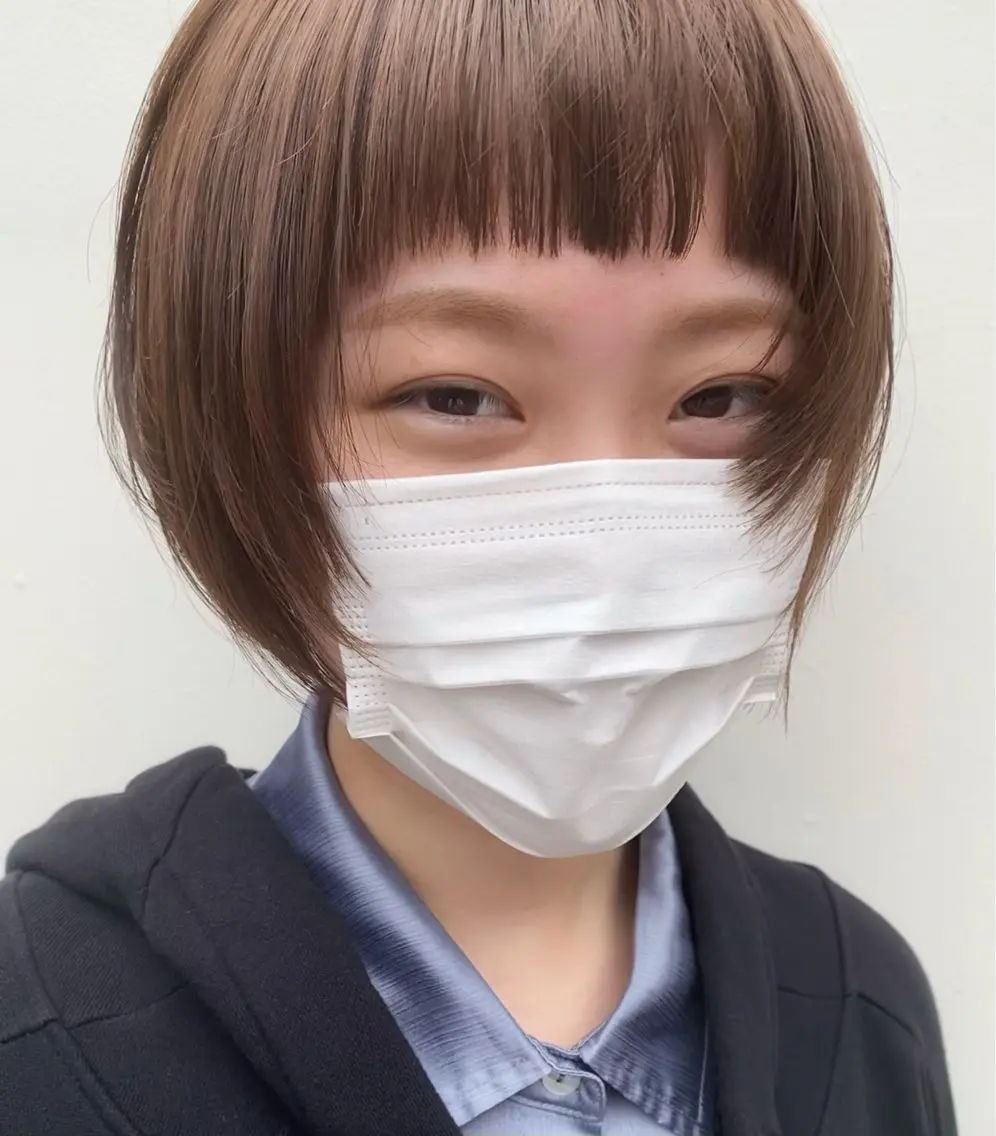 ショート カラー カット ヘアカラー トリートメント ボブ／レイヤー／艶 🦕risa  森下のヘアスタイル