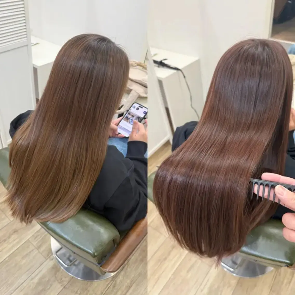 ロング ヘアカラー 💎ReFaで作る 髪質改善💎のヘアスタイル