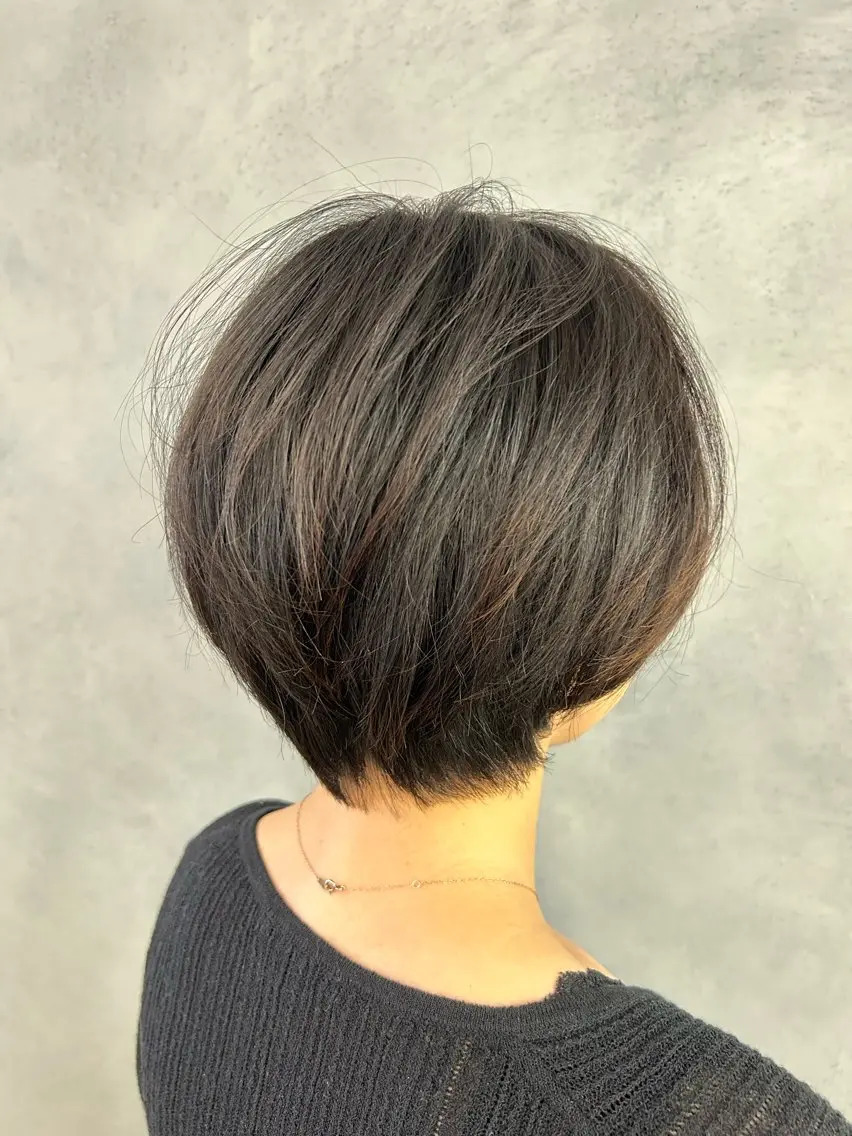 ショート ショートボブ ボブ 髪質改善 ショートヘア 縮毛矯正 花橋 宏輝のヘアスタイル