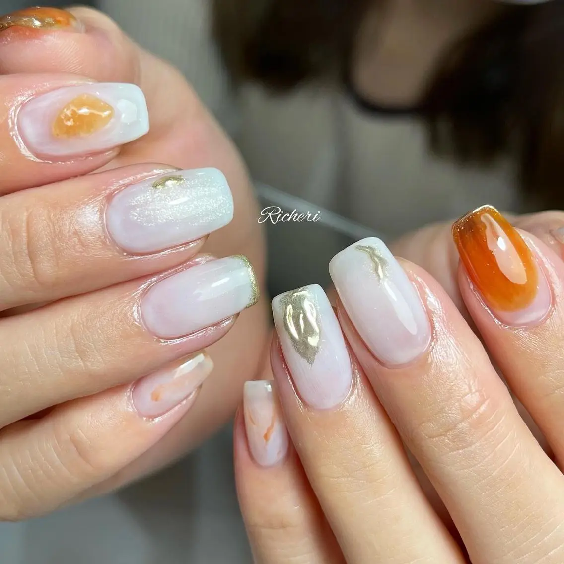 ミディアム ネイル ジェルネイル ソフトジェル richeri beautyのその他イメージ