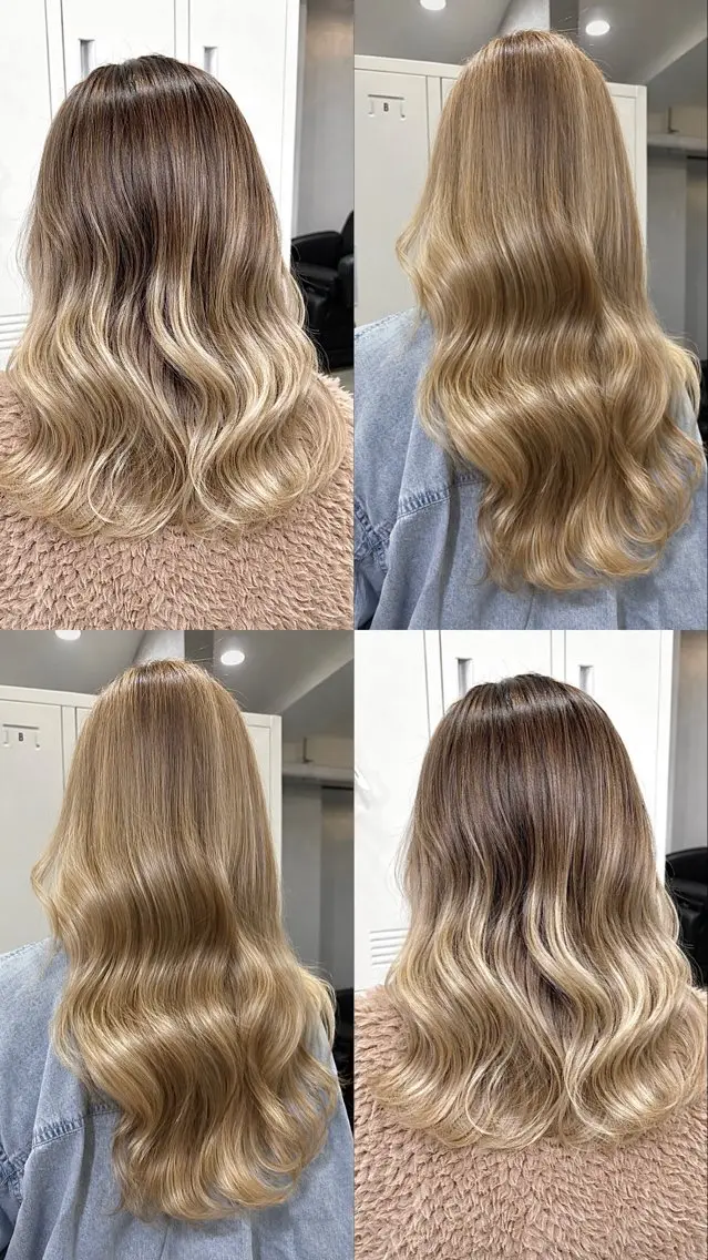 ロング レイヤーカット 🎀HIKARI🎀 ハイトーン➕レイヤーのヘアスタイル