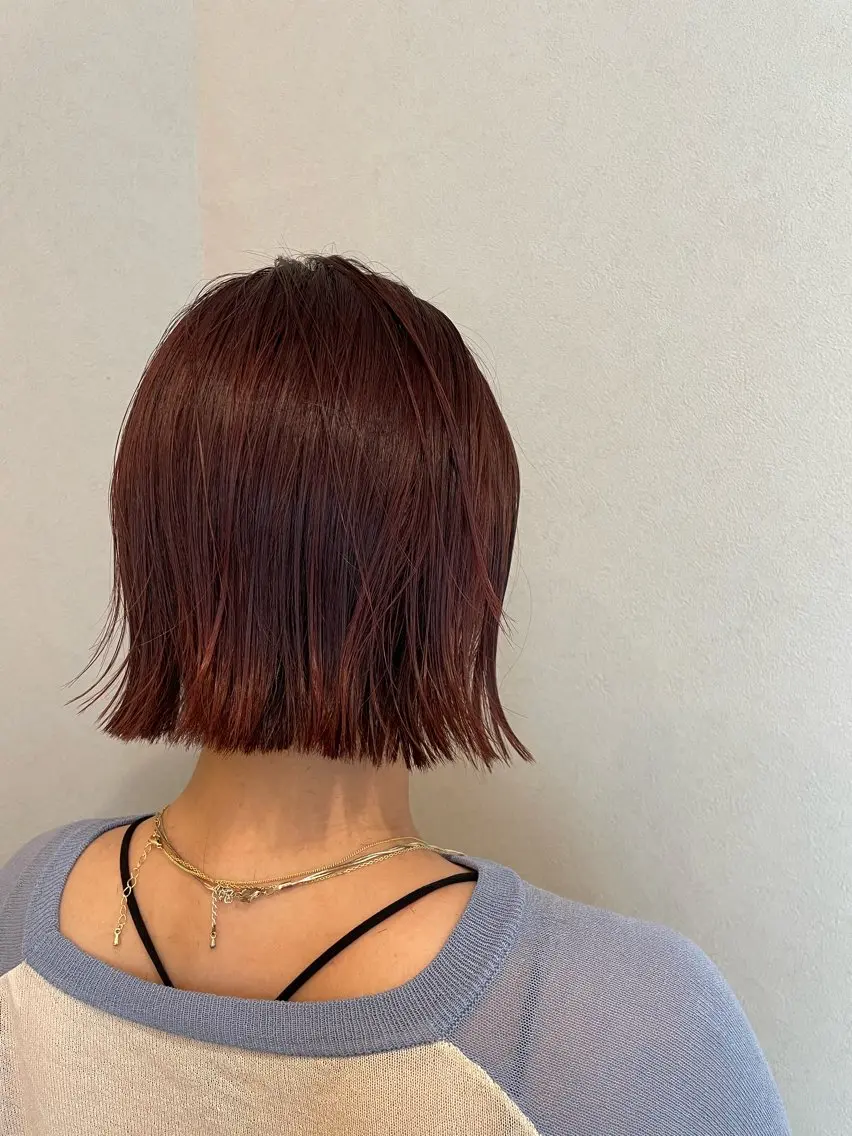 ショート 切りっぱなしボブ ボブ カット ショート✨顔まわり マツモト　ショウゴのヘアスタイル