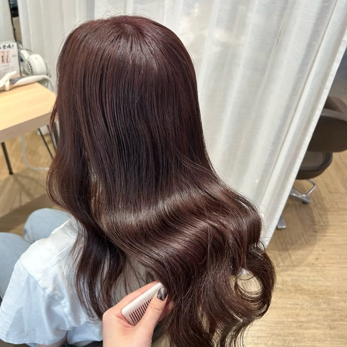 ロング カラー ブリーチ ダブルカラー ブリーチなしカラー カット ヘアカラー 砂野 真璃奈のヘアスタイル