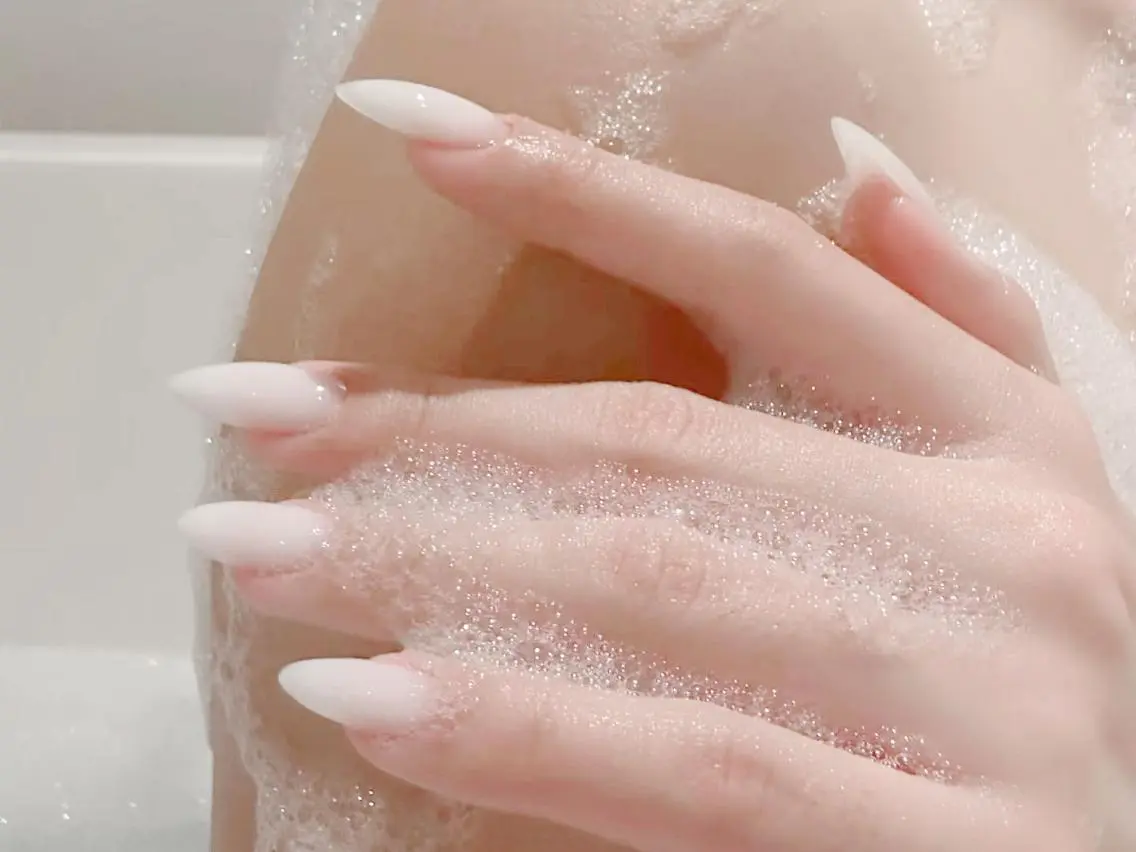 メンズ ネイル メンズ韓国風 オーロラネイル チークネイル 長さ出し フットネイル Candy nailのネイルデザイン