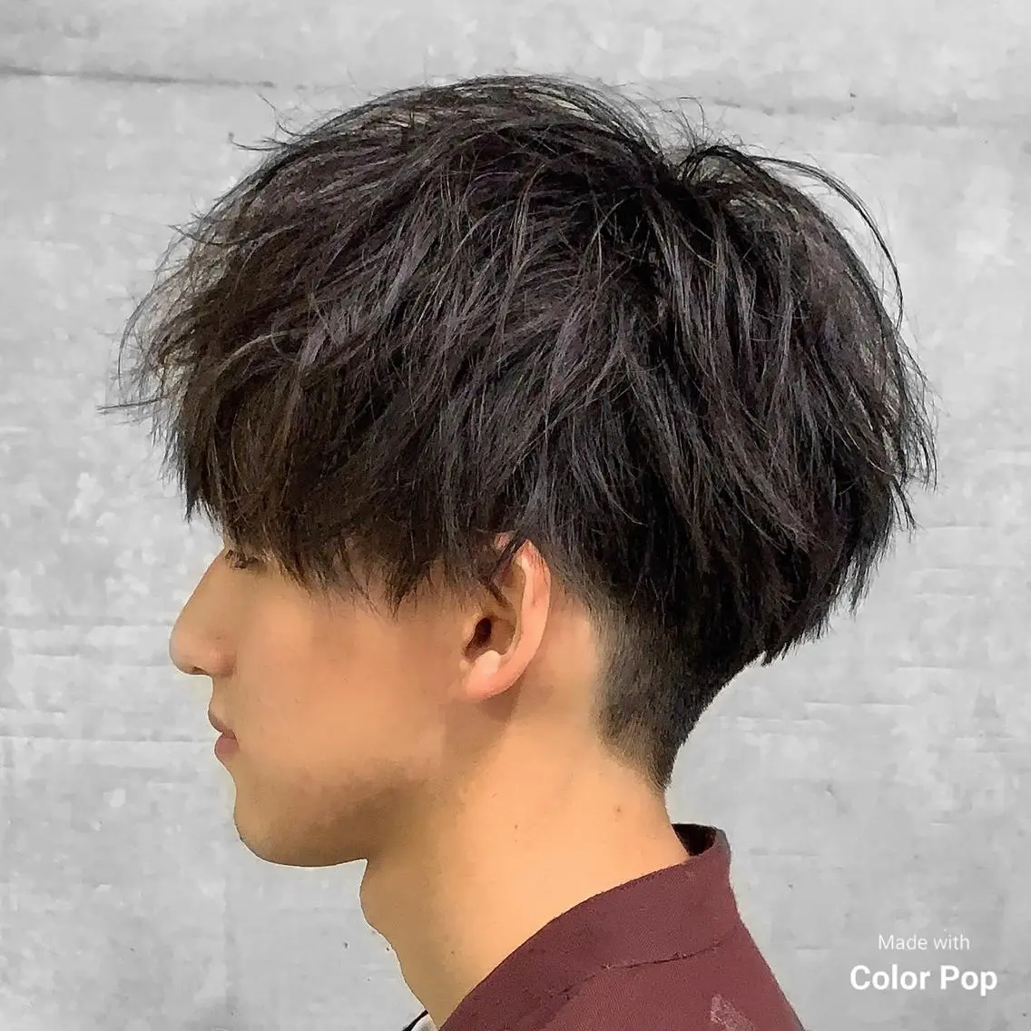 ショート メンズ マッシュ カット パーマ トリートメント ヘアセット メンズパーマの達人 KAITOのヘアスタイル