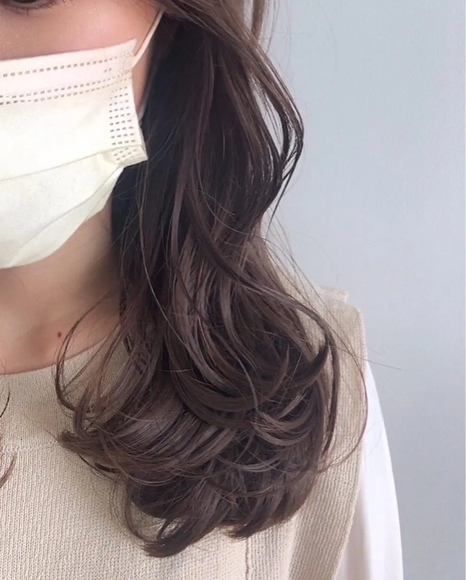 ロング カラー ベージュカラー ブラウンカラー 透明感カラー ミルクティーベージュ レイヤーカット ヘアカラー トリートメント ヘアセット ✨透明感ケアカラー✨ 長野ゆきなのヘアスタイル