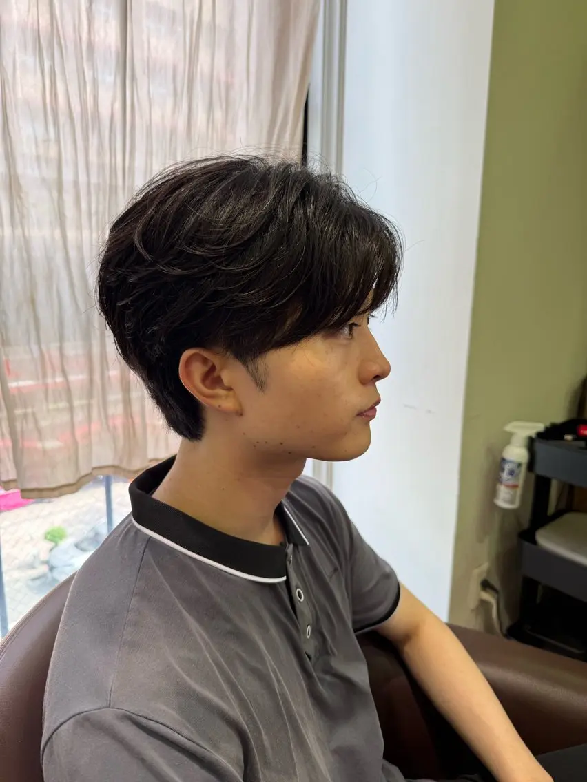 ショート パーマ メンズ メンズパーマ 溝口 槙里也のヘアスタイル