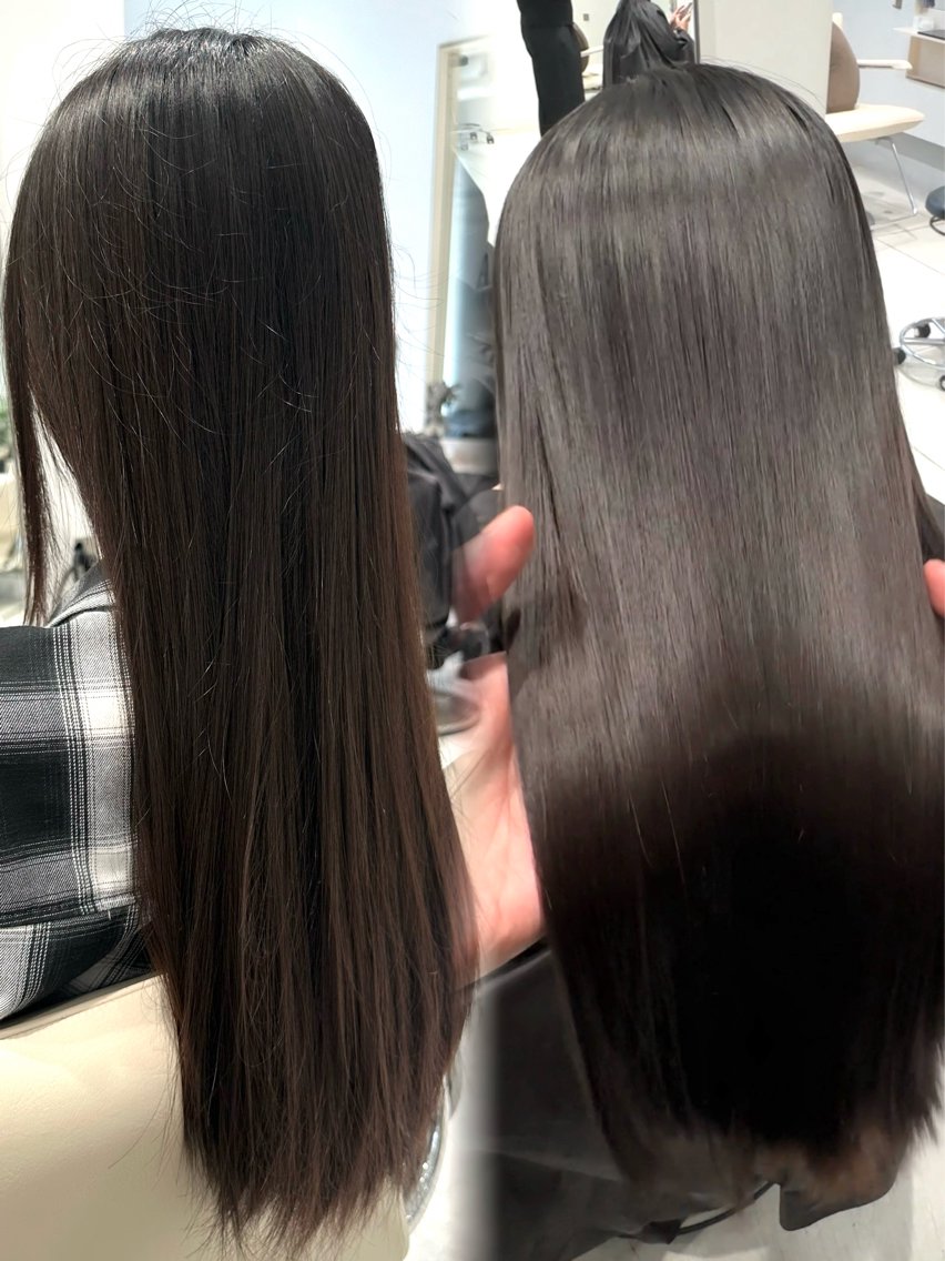 セミロング 縮毛矯正 カット 縮毛矯正 トリートメント ヘッドスパ ヘアセット 朝ラク縮毛矯正 ブリーチ矯正/吉田のヘアスタイル