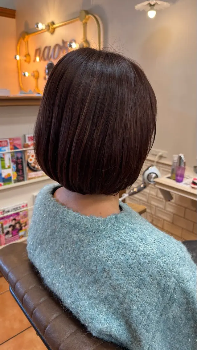 ショート ボブ カット ヘアカラー 奈良／富雄／生駒 ショート/川元裕範のヘアスタイル