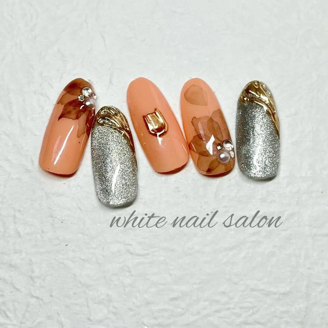 ネイル アートネイル フットネイル ジェルネイル ハードジェル ラメ(グリッター) ハンドネイル white nail salonのネイルデザイン