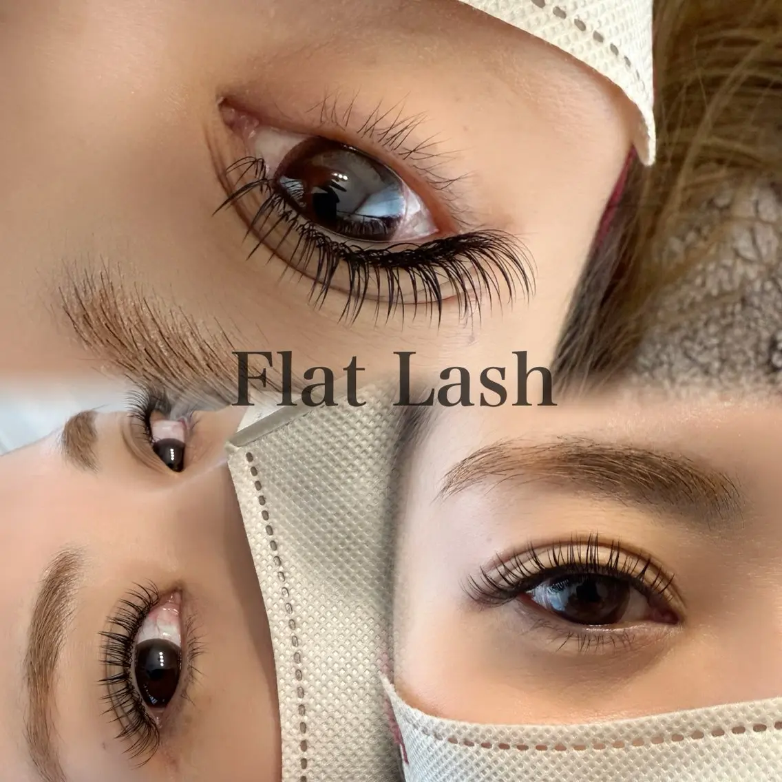 マツエク・マツパ Cカール フラットラッシュ 目尻長め Rinett eye designのマツエク・マツパデザイン