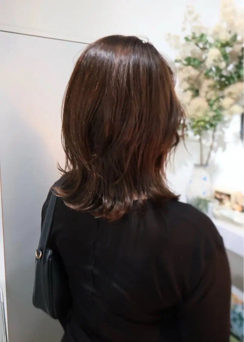 セミロング カット ヘアカラー ボブ/似合わせ 学芸大学SaKuraのヘアスタイル