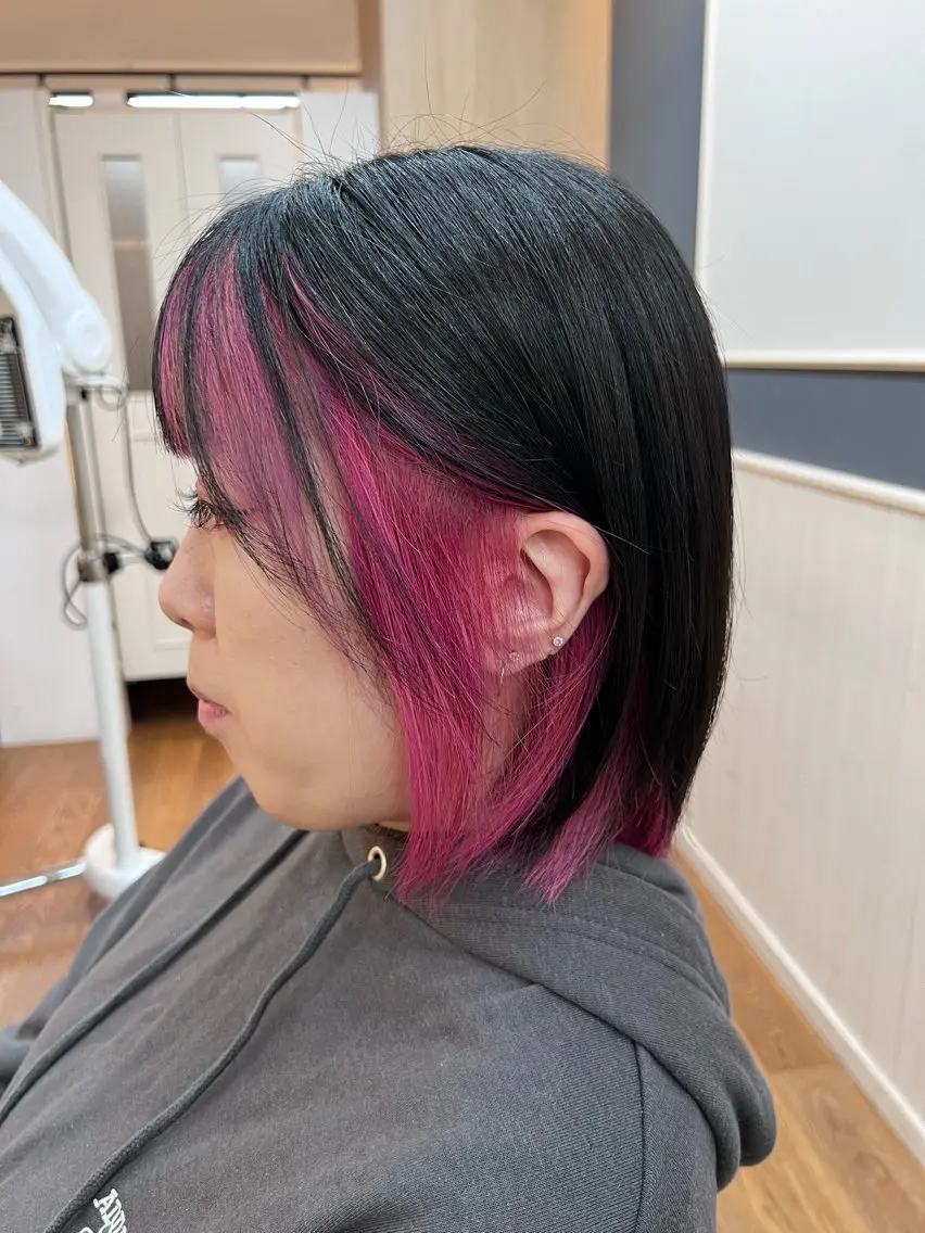 ミディアム カラー ヘアカラー トリートメント ✂︎HITOMI✂︎ 副店長のヘアスタイル