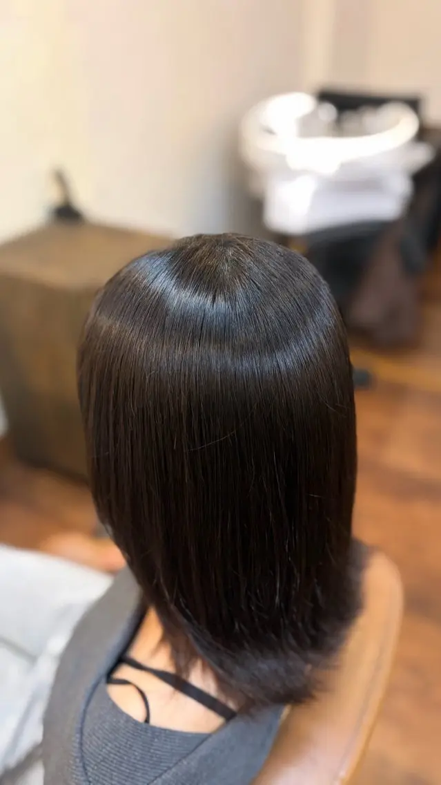 ミディアム 縮毛矯正 長谷部 颯のヘアスタイル