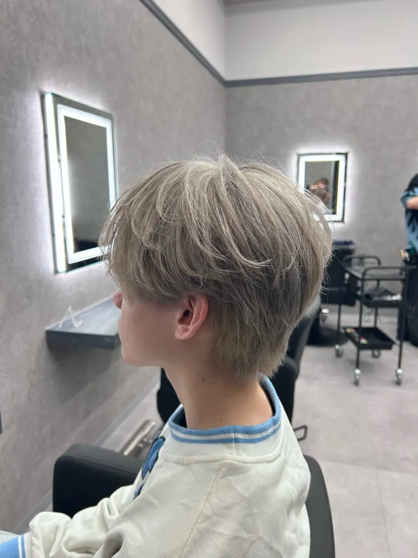 ショート カラー パーマ メンズ カット ヘアカラー メンズ特化 👑YUTAのヘアスタイル