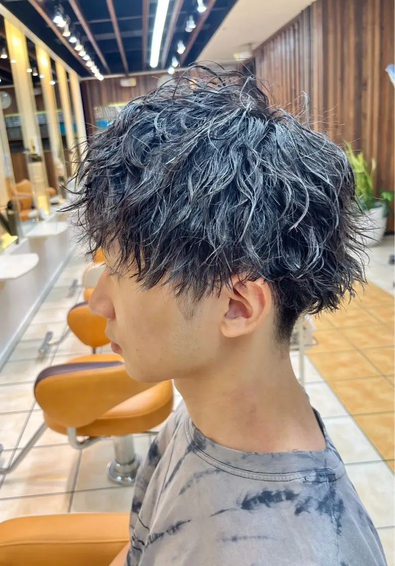 ショート パーマ メンズ カット パーマ メンズ特化/パーマ/ 髪質改善　高野奨馬のヘアスタイル