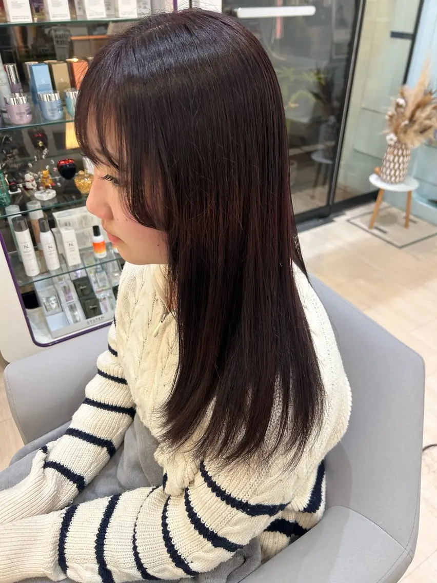 セミロング カット ヘアカラー 堀 日次のヘアスタイル