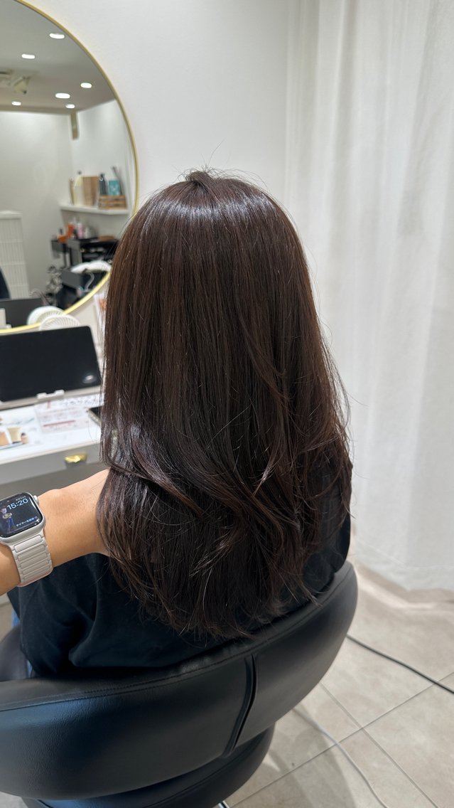 セミロング 森下 萌果のヘアスタイル