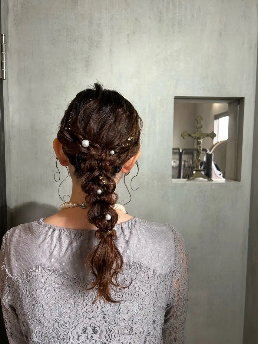 セミロング ヘアセット 西村 真実子のヘアスタイル