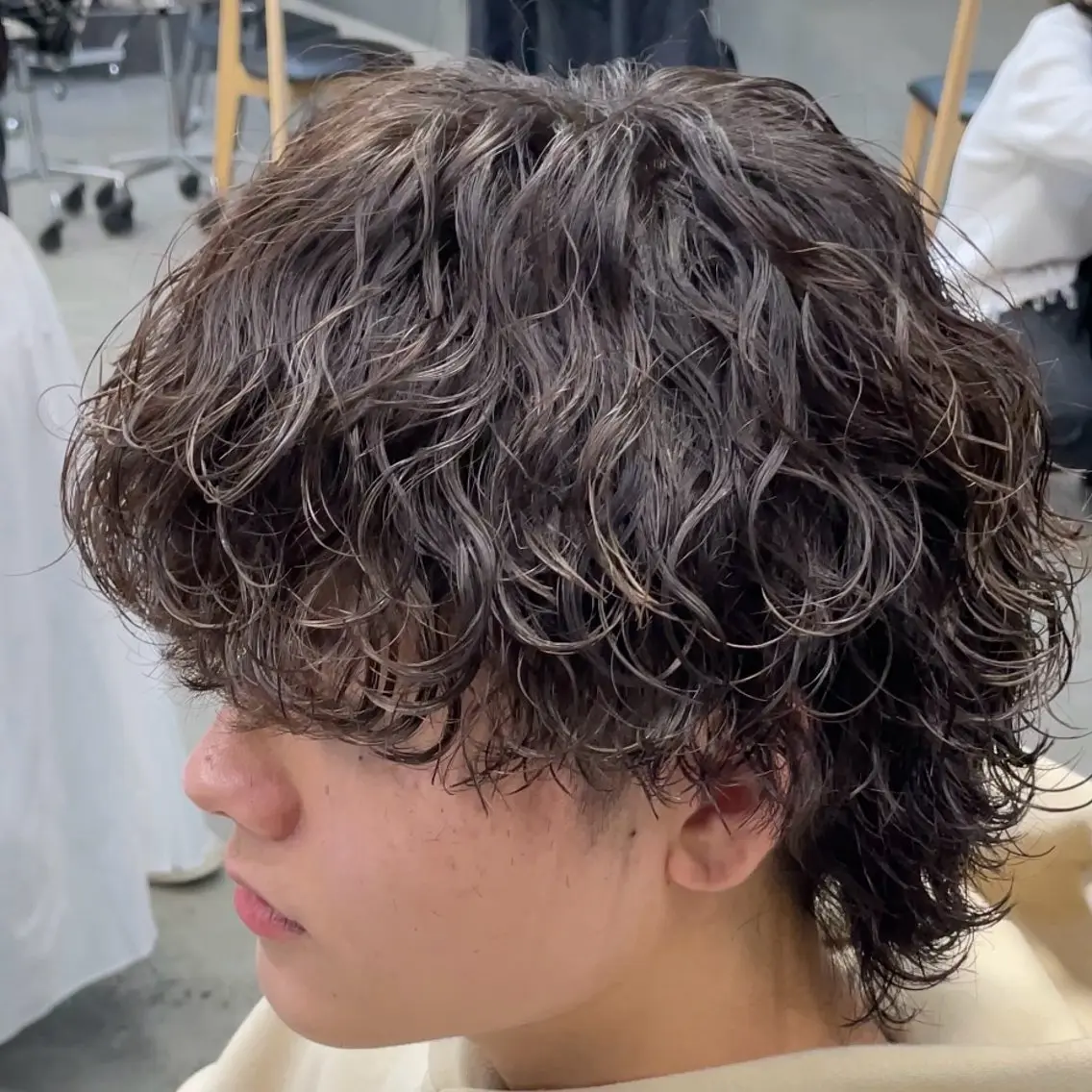 セミロング パーマ ヘアアレンジ メンズ fifth 石川 凪のヘアスタイル