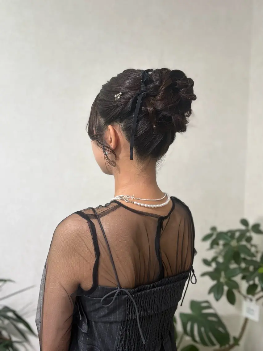 ロング ヘアアレンジ ヘアセット ヘアセットサロン /上坪愛美のヘアスタイル