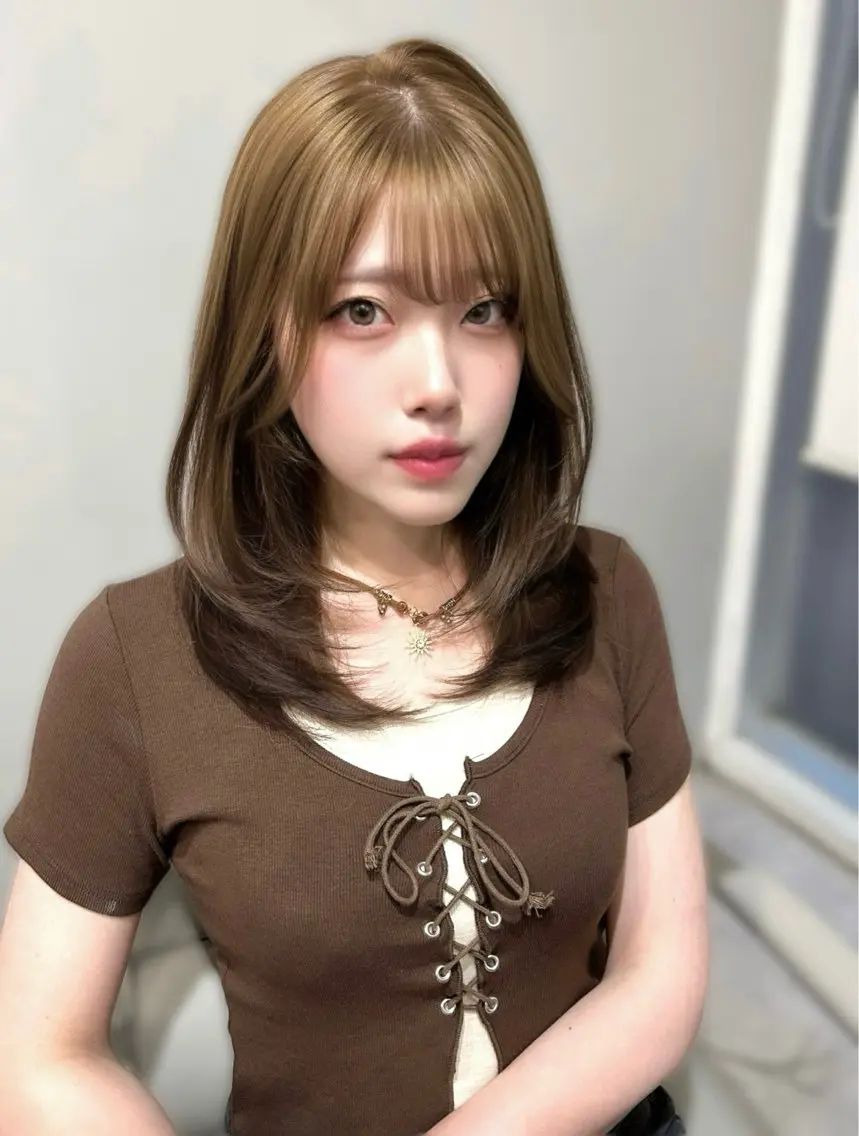 セミロング カラー カット ヘアカラー トリートメント 💘大人可愛く💘 Natsuki❥❥❥のヘアスタイル
