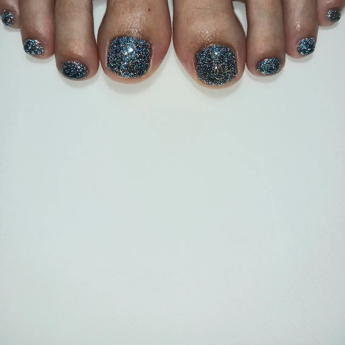 ネイル ブルー フラッシュネイル ジェルネイル キラキラネイル 持ち込み フットネイル owlnail /持込みデザイン専門のネイルデザイン