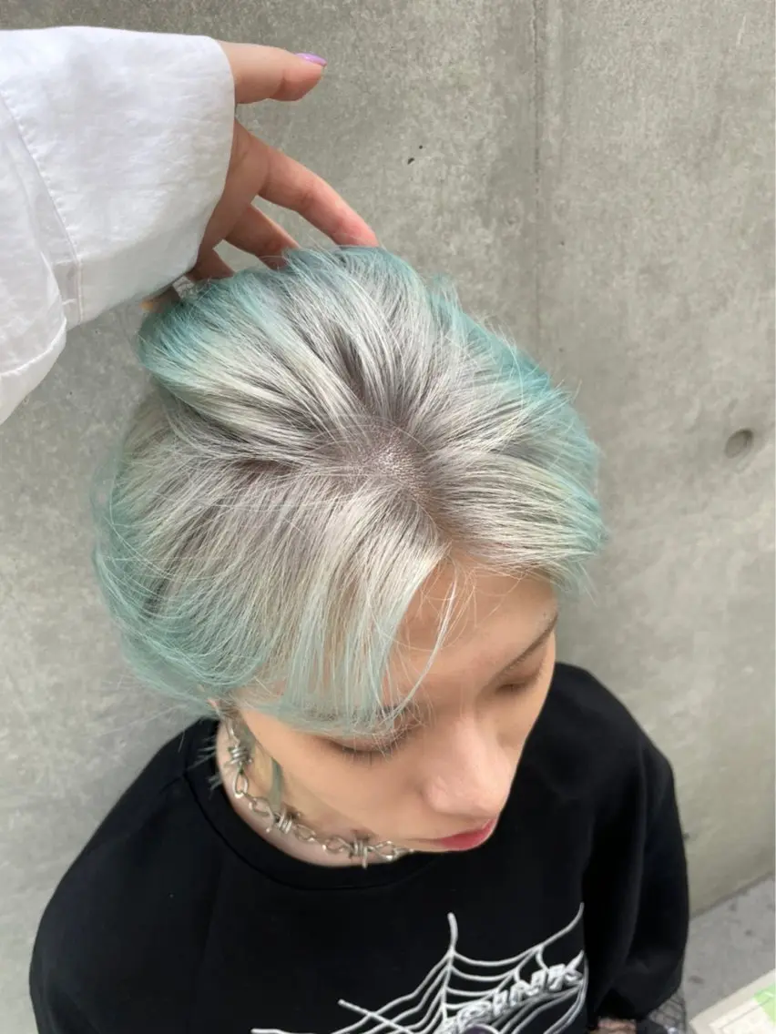 ショート カラー メンズ メンズブリーチ メンズパーマ ブリーチ 柿原啓登【メンズパー マ/ハイトーン】のヘアスタイル