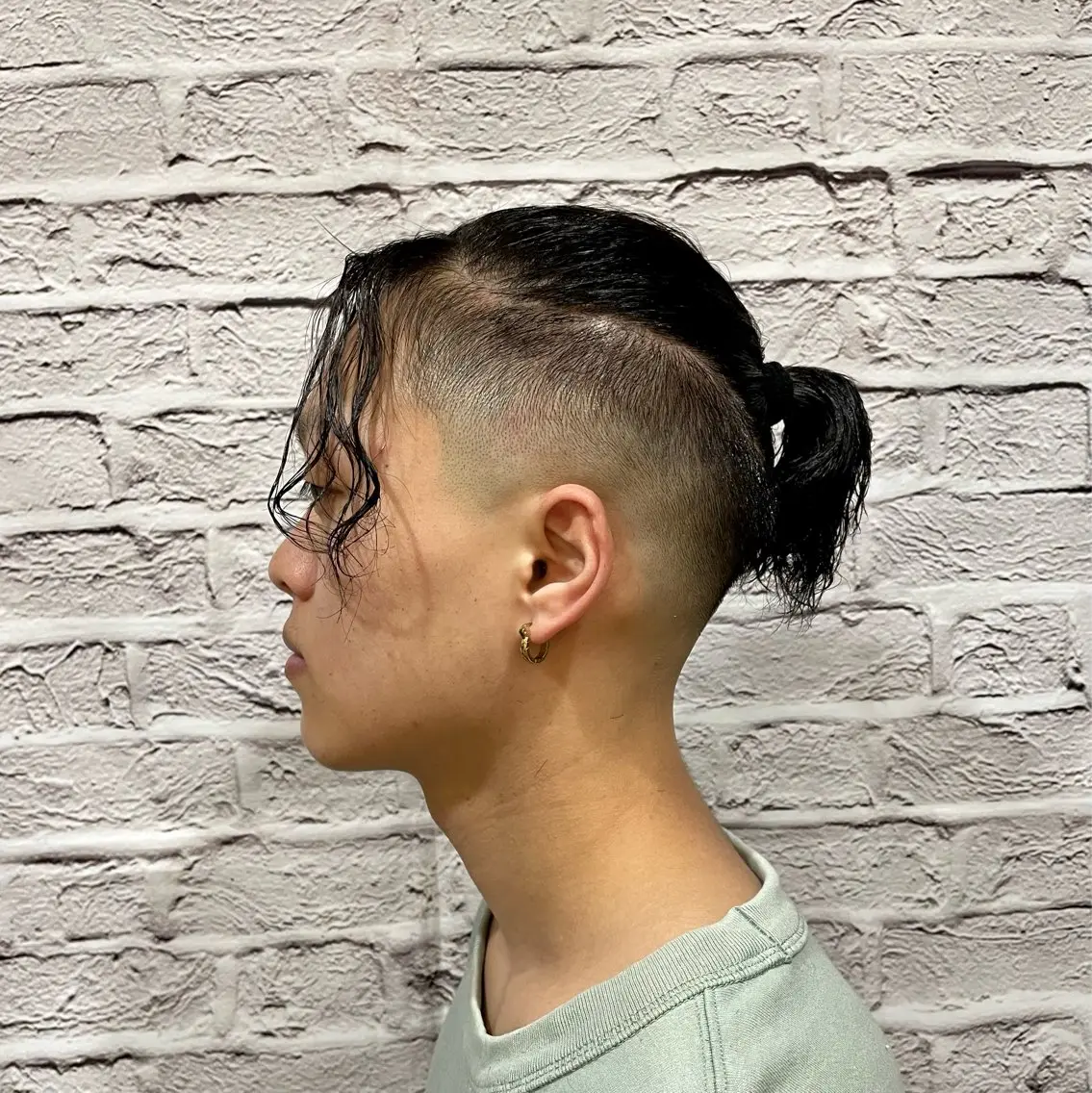 ミディアム パーマ メンズ カット メンズカット❗️ 岡本晟我のヘアスタイル