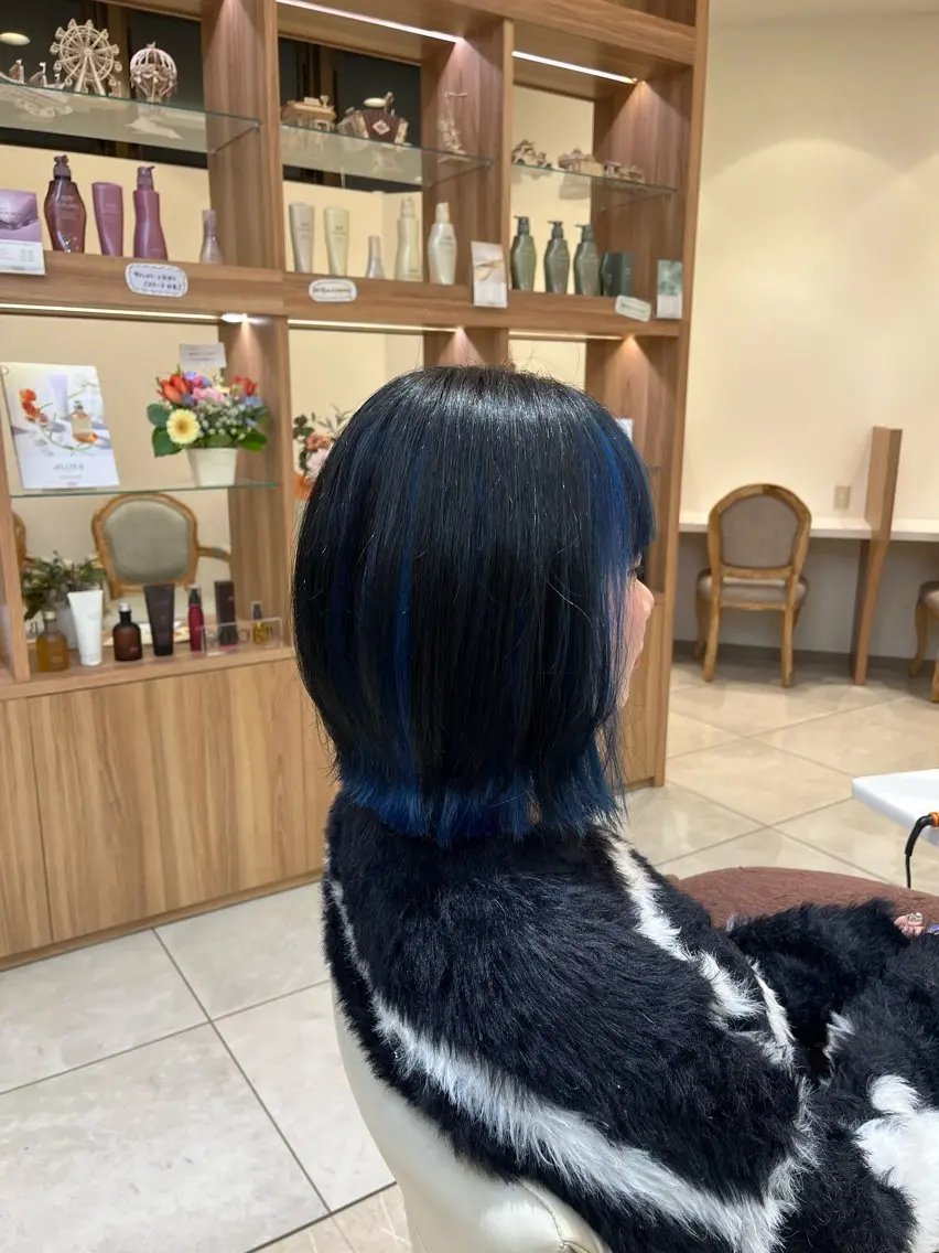 ミディアム ボブレイヤー ボブ くびれヘア 学生 髪質改善 【くびれボブ】 梅木和也のヘアスタイル