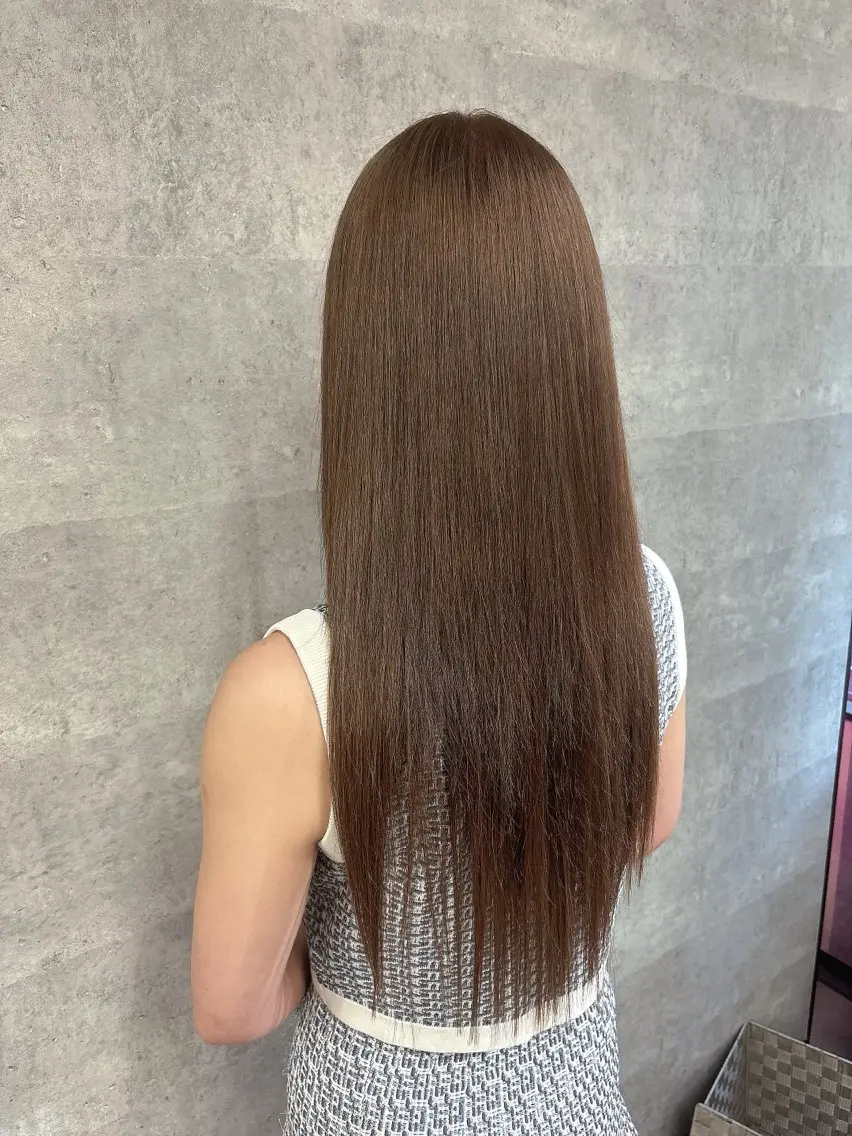 ロング ヘアカラー エクステ 外れにくいエク💚 EST梅田TAKIのヘアスタイル