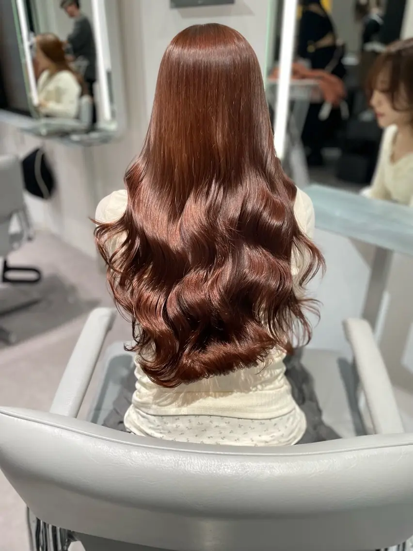 ロング カット ヘアカラー トリートメント 透明感巻ける縮毛矯正 可愛いStyle杏琉のヘアスタイル