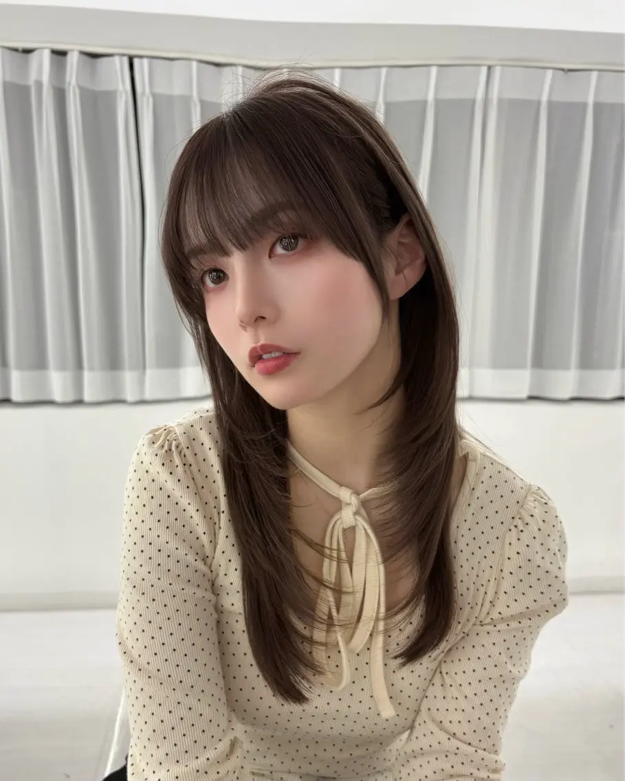 セミロング 似合わせレイヤー🌟 巻ける縮毛矯正みつきのヘアスタイル