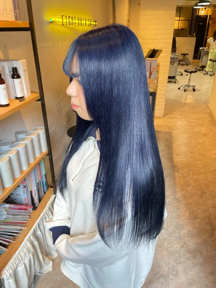 ロング ヘアカラー トリートメント EIGHT サイショ ミズキのヘアスタイル