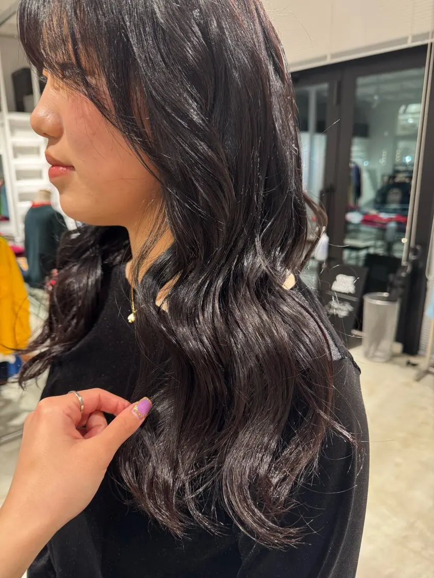 ロング カラー ヘアカラー 中野 遥のヘアスタイル