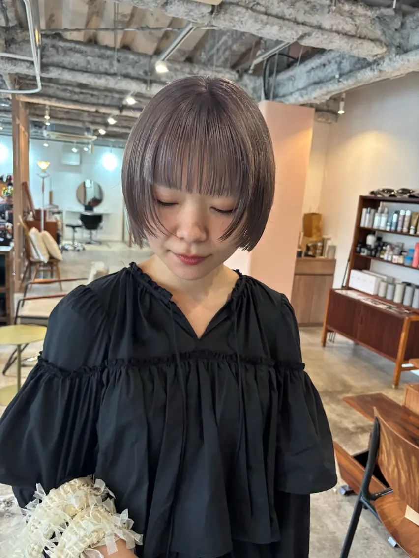 ショート カラー カット ヘアカラー トリートメント Hayashi Shioriのヘアスタイル