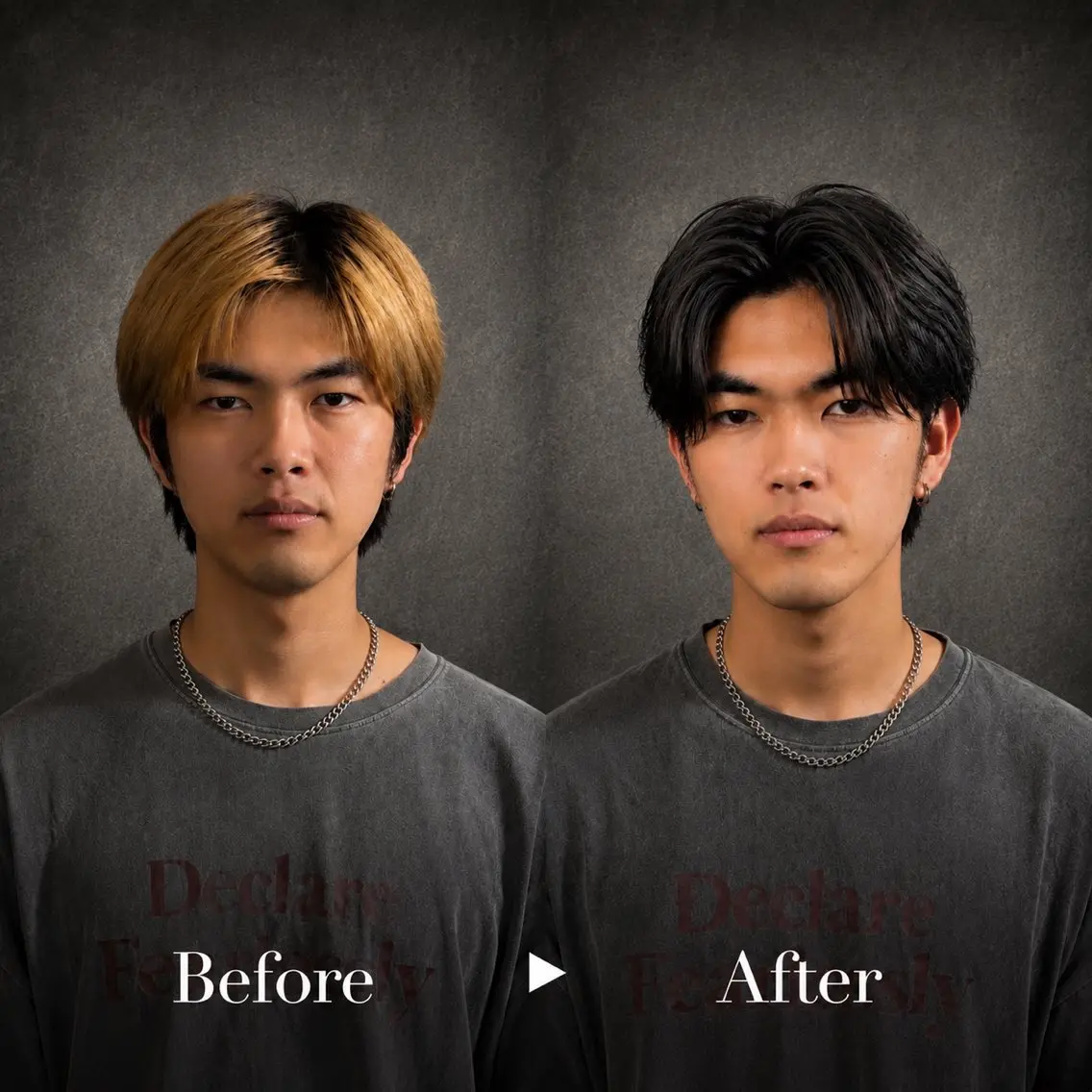 ミディアム カラー メンズ カット ヘアカラー メンズカラー支持率 No.1【心斎橋】のヘアスタイル
