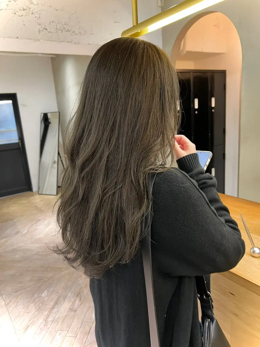 ロング 似合わせレイヤー ＆縮毛矯正のヘアスタイル