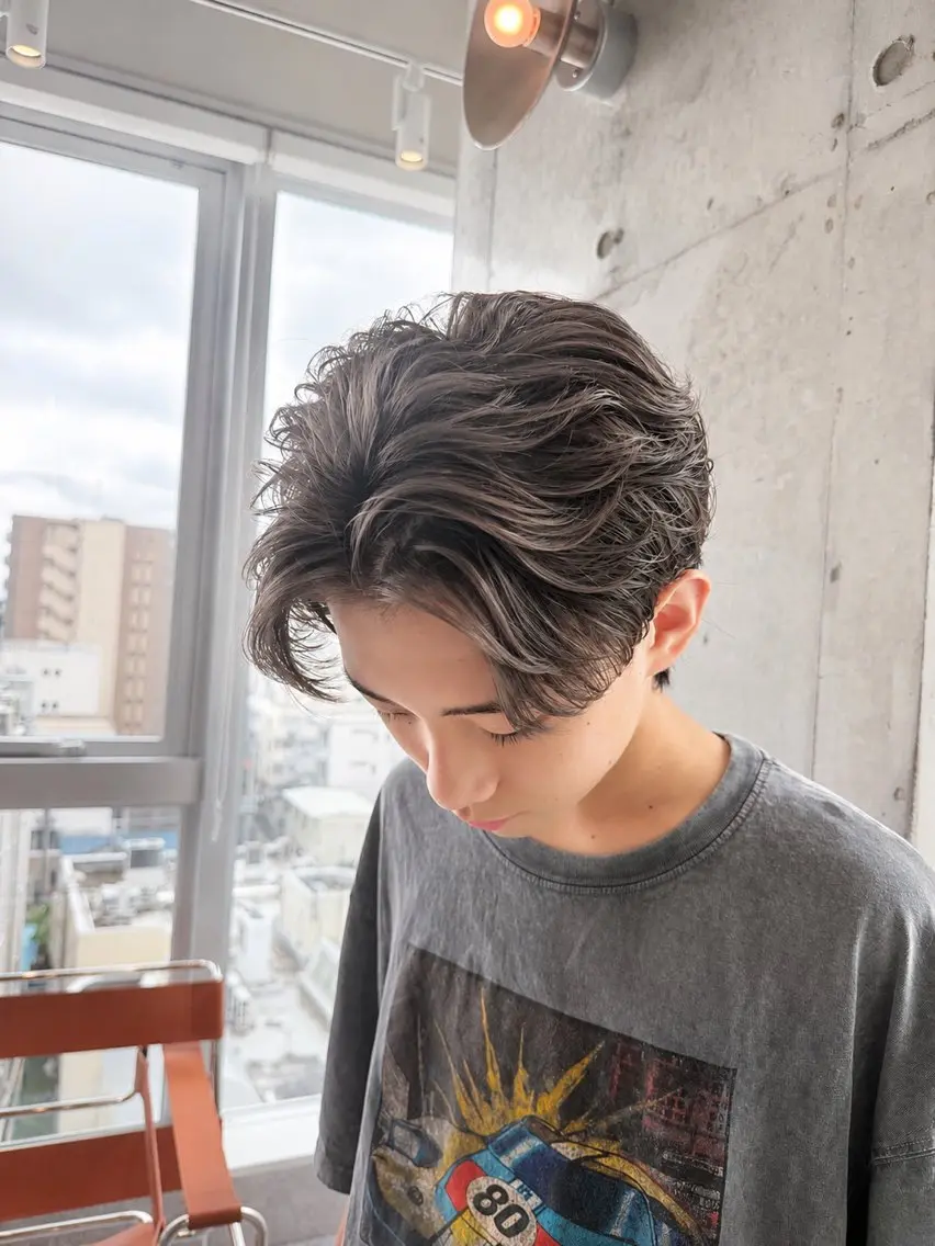 パーマ メンズ カット パーマ ヘアセット 個室サロンKAITO メンズ特化美容師のヘアスタイル