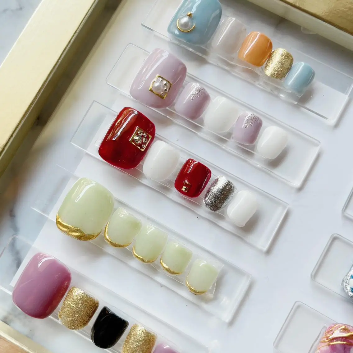 ネイル フットネイル ジェルネイル シンプルネイル nail&K 鴻巣のネイルデザイン