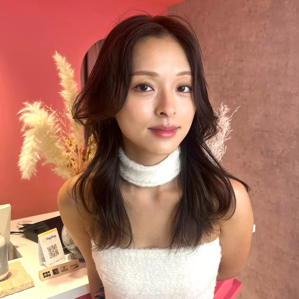 ロング カラー 山崎/ボブ縮毛矯正 レイヤー髪質改善のヘアスタイル