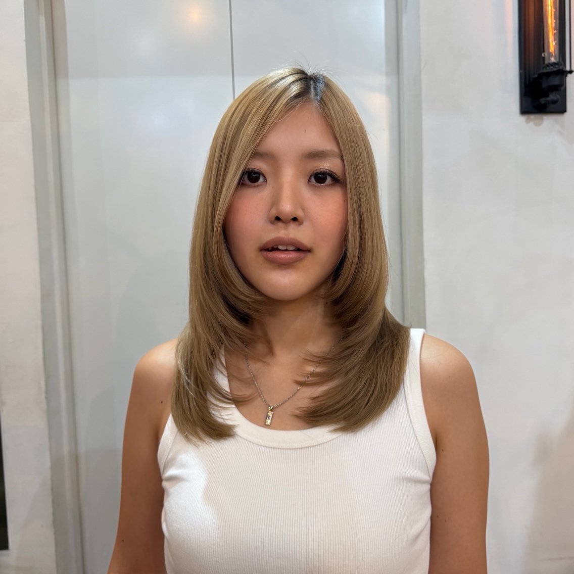 ロング レイヤーカット レイヤーカット✩. しみずこなねのヘアスタイル