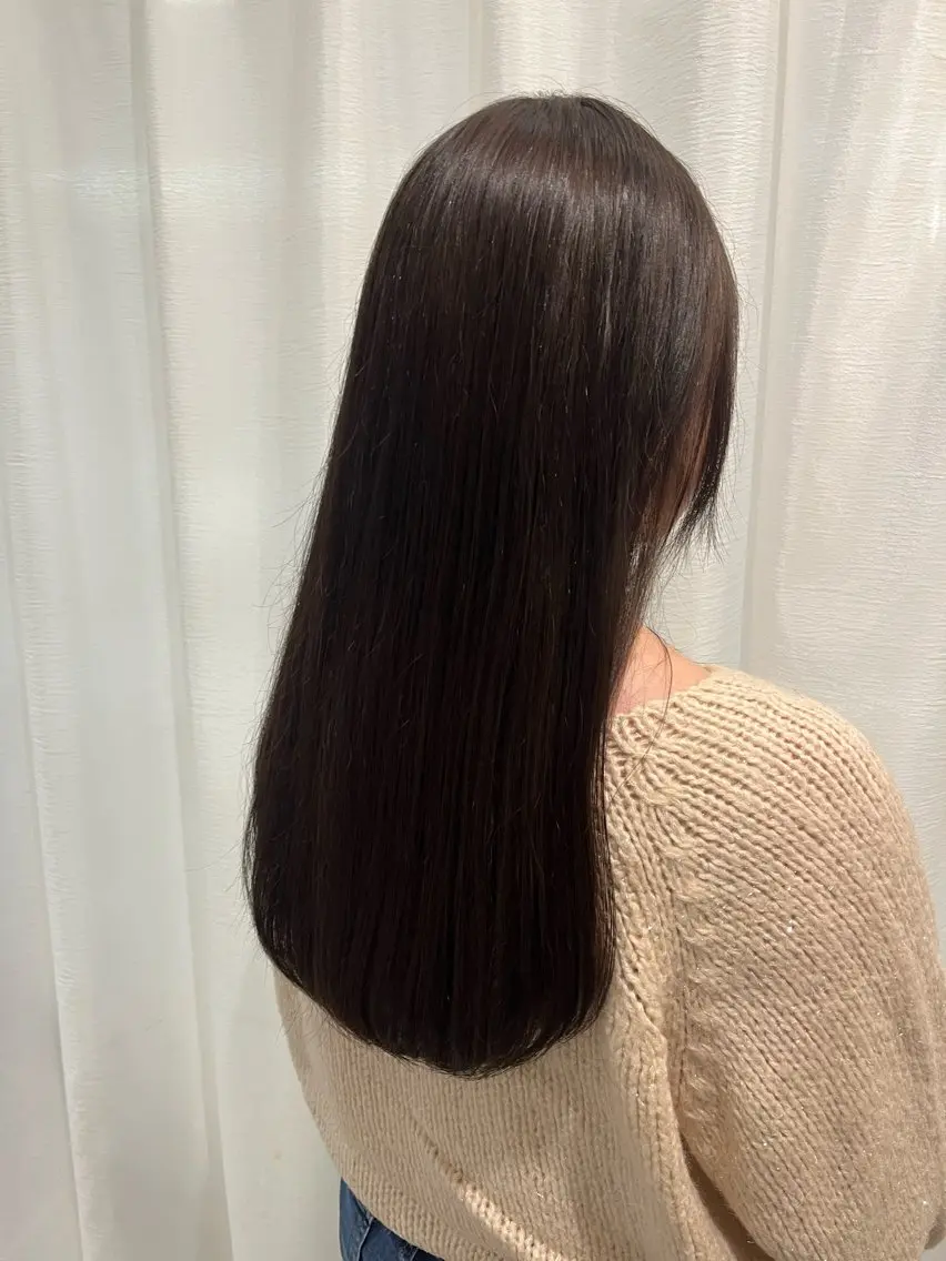 ロング ヘアカラー 木場 麗咲のヘアスタイル