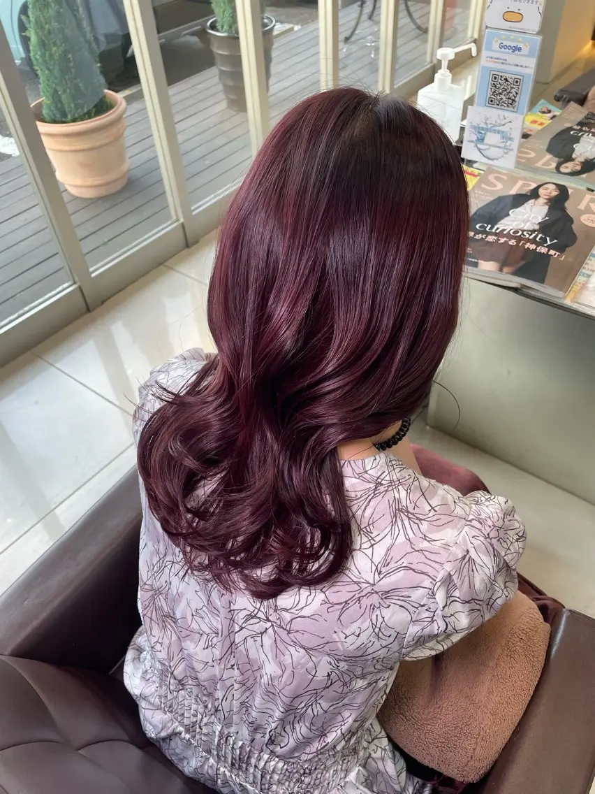 セミロング カラー 🤎韓国ヘア ベージュ まゆか🤎のヘアスタイル
