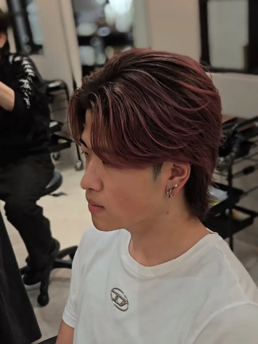 メンズ カラー メンズバレイヤージュ バレイヤージュ デザインカラー カット ヘアカラー ヘアセット LEN名古屋/パーマ 海外ヘア/メンズ特化のヘアスタイル