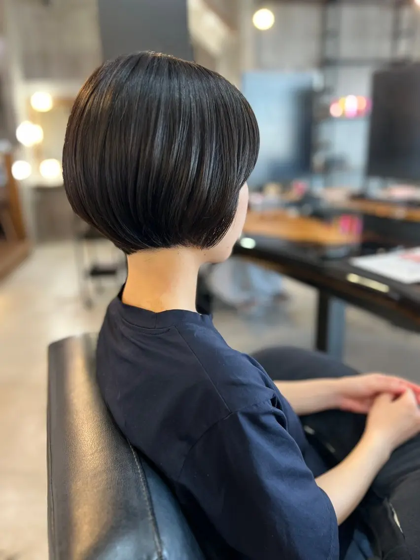 ショート ショートボブ ボブ ショートヘア 石崎 美帆のヘアスタイル