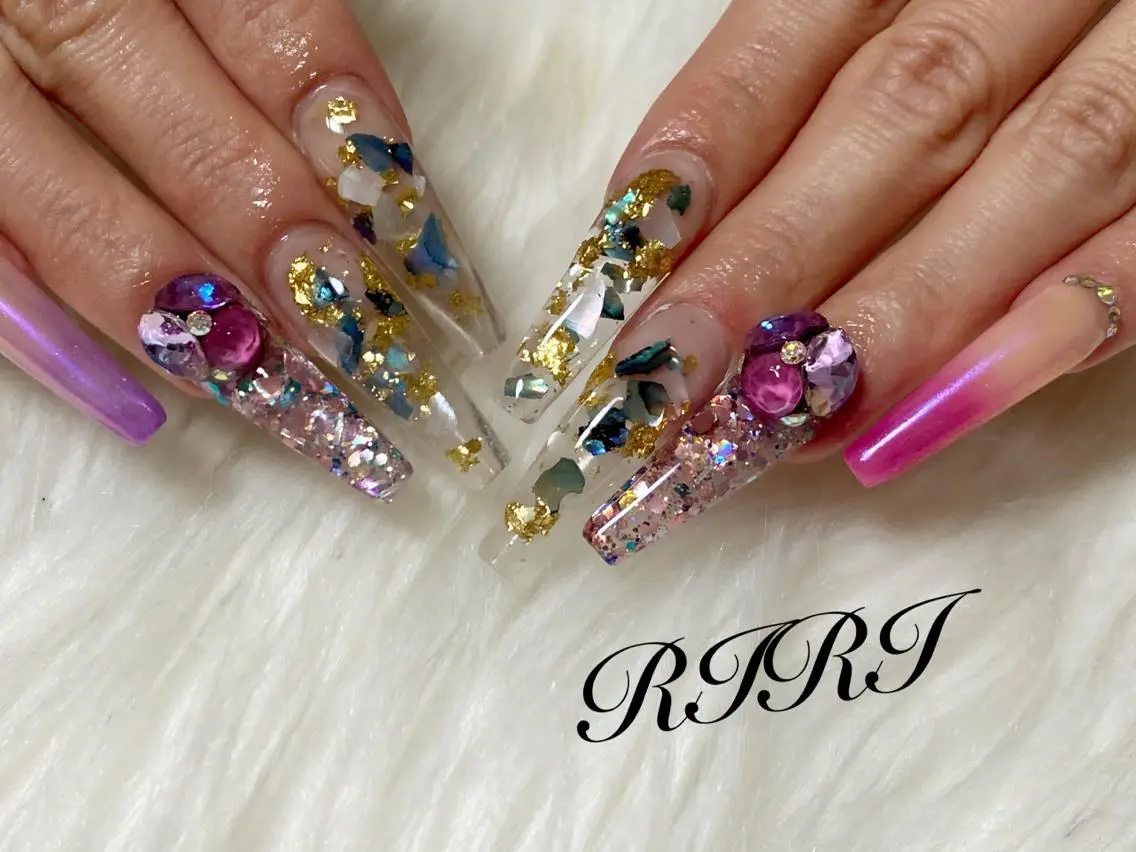 ネイル ロングネイル riri オーナーのネイルデザイン