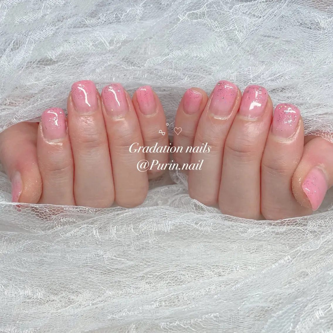 ネイル ラメ(グリッター) ハンドネイル Nails by Purin🍮のネイルデザイン