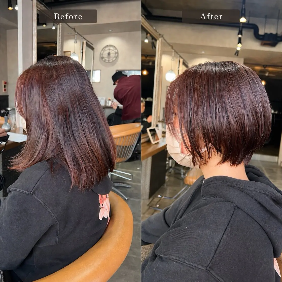 ショート カット ヘアカラー トリートメント 天王町×韓国レイヤー 髪質改善  佐藤友茉のヘアスタイル